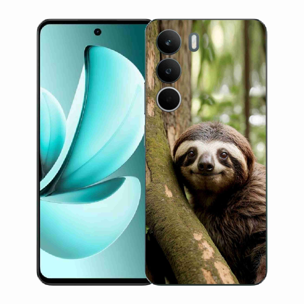 Gélový kryt mmCase na Realme C71 - usmievavý leňochod