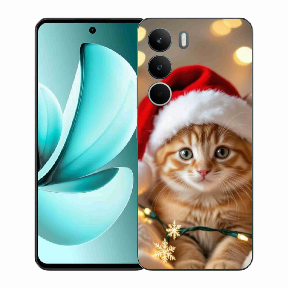 Gélový kryt mmCase na Realme C71 - vianočné mačiatko