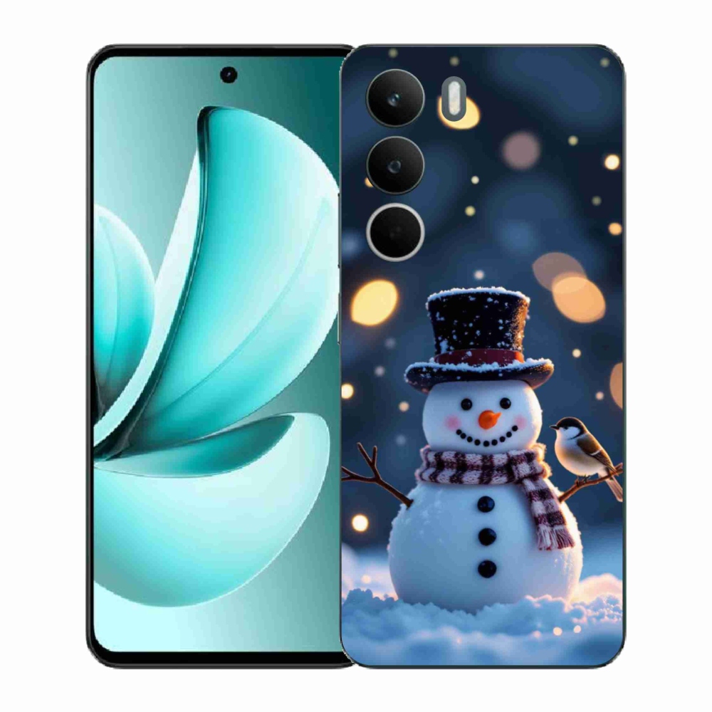Gélový kryt mmCase na Realme C71 - vianočný snehuliak