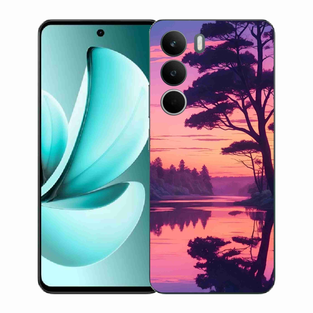 Gélový kryt mmCase na Realme C71 - západ slnka nad jazerom