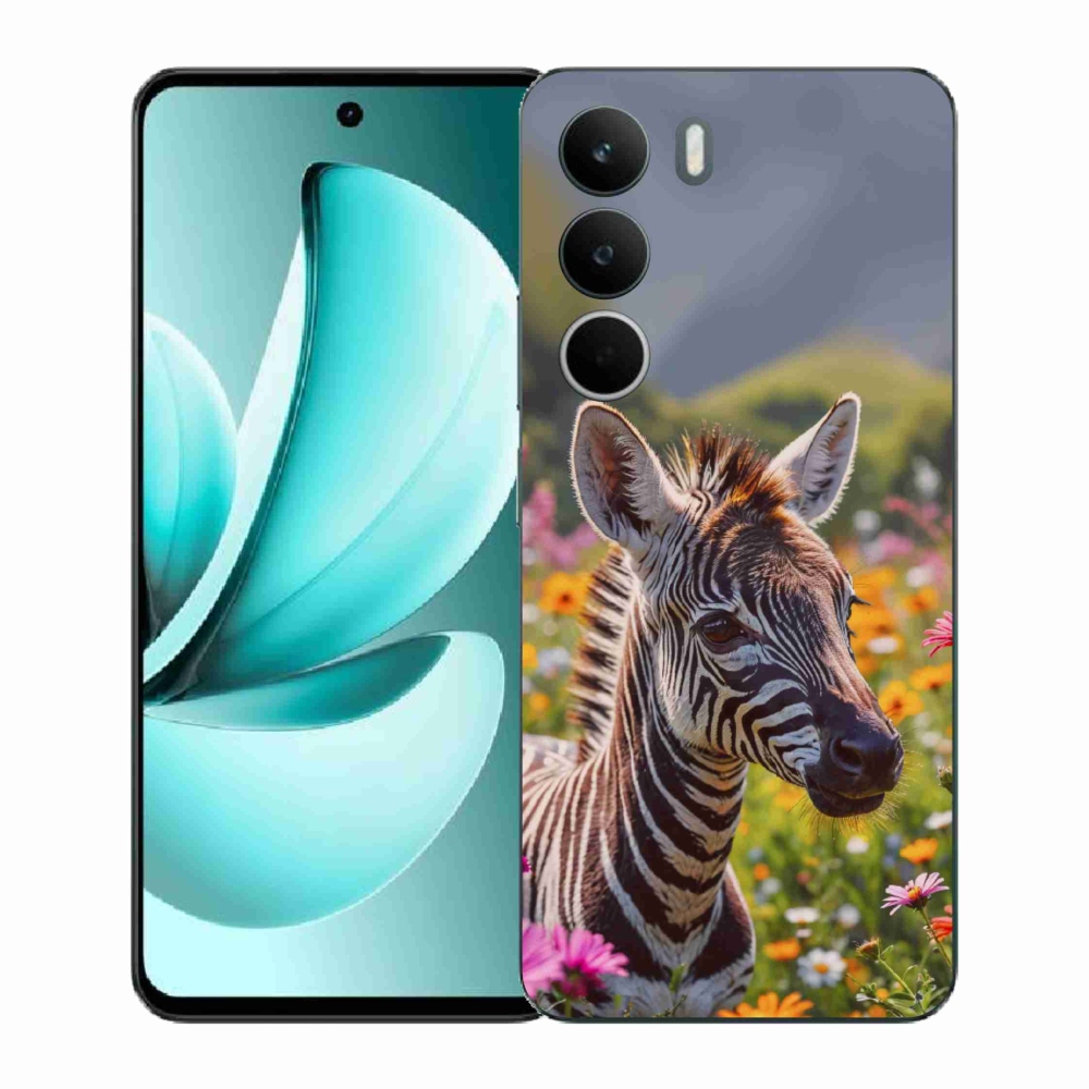 Gélový kryt mmCase na Realme C71 - zebra na lúke