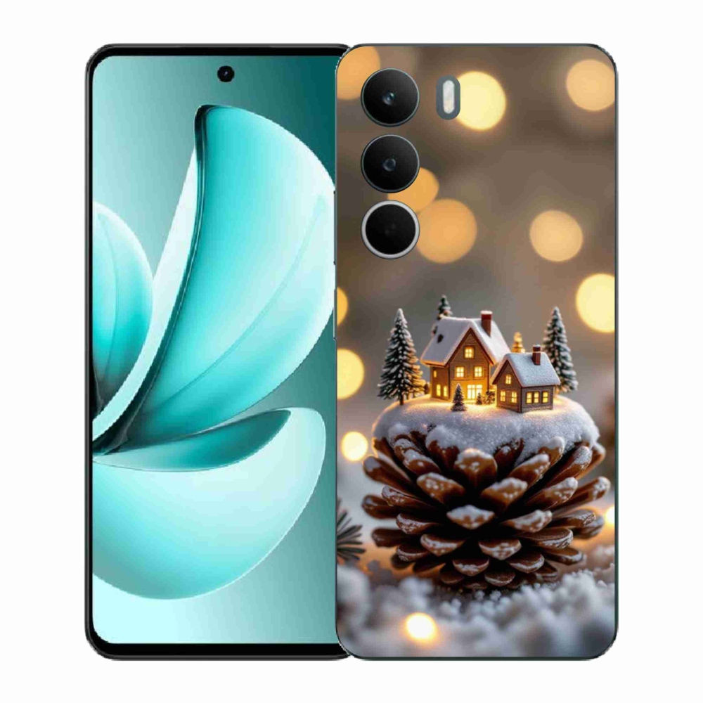 Gélový kryt mmCase na Realme C71 - zimná dedinka