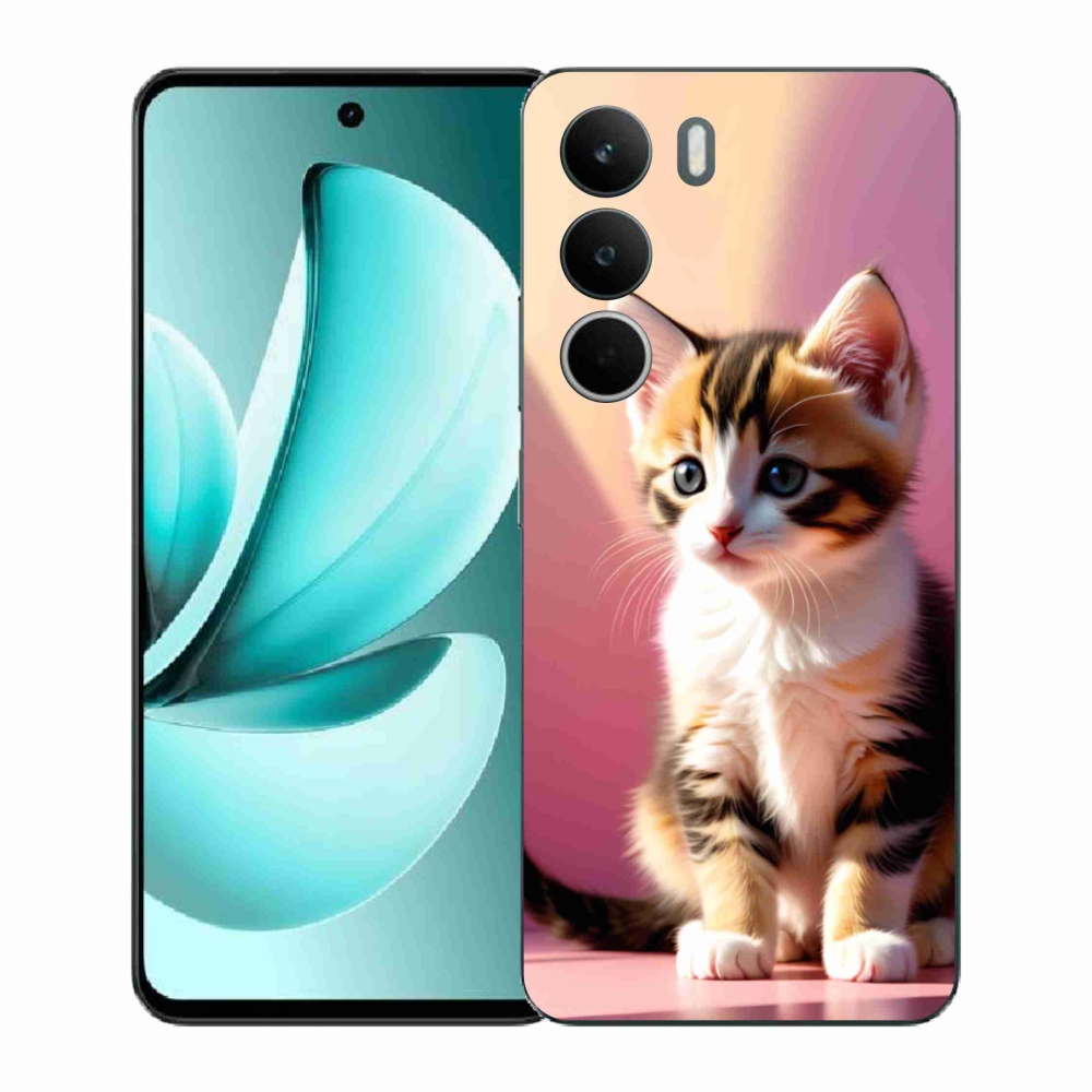 Gélový kryt mmCase na Realme C71 - zvedavé mačiatko 2