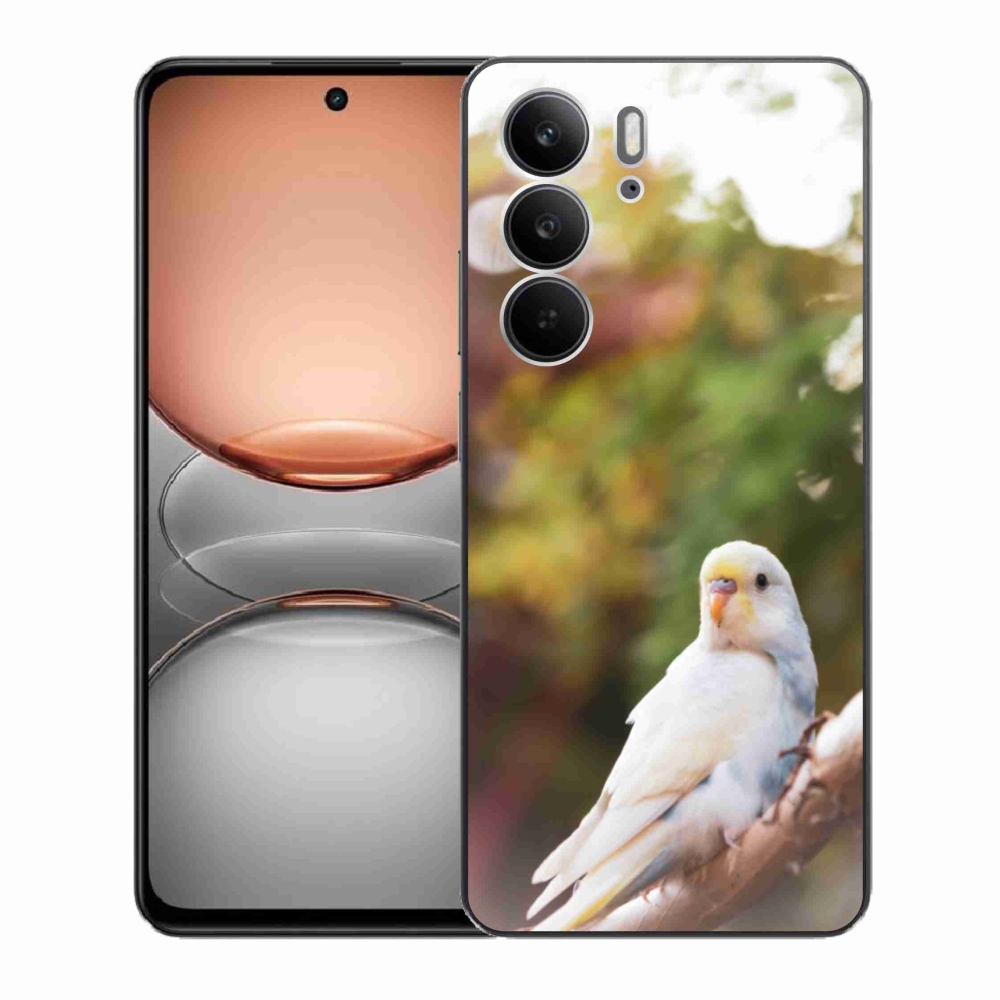 Gélový kryt mmCase na Realme C75 - andulka biela