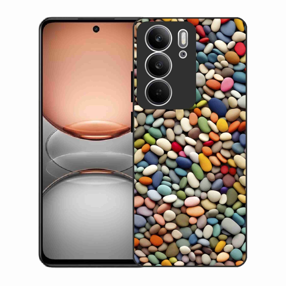 Gélový kryt mmCase na Realme C75 - farebné kamienky 2