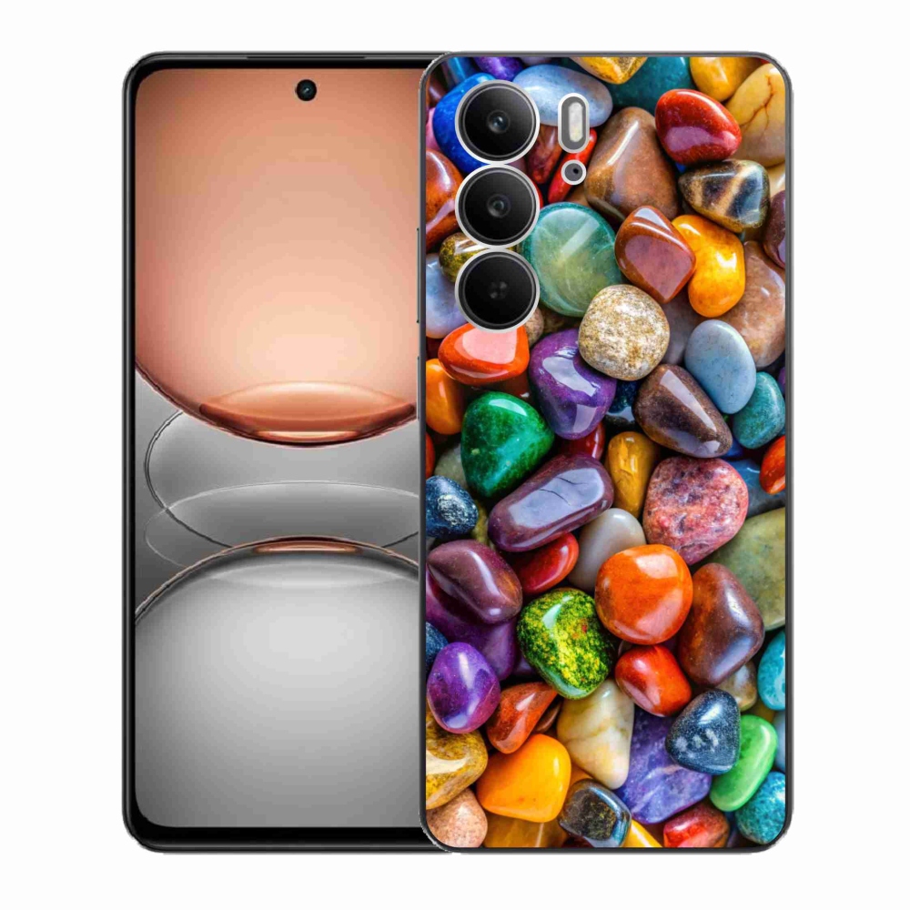 Gélový kryt mmCase na Realme C75 - farebné kamienky
