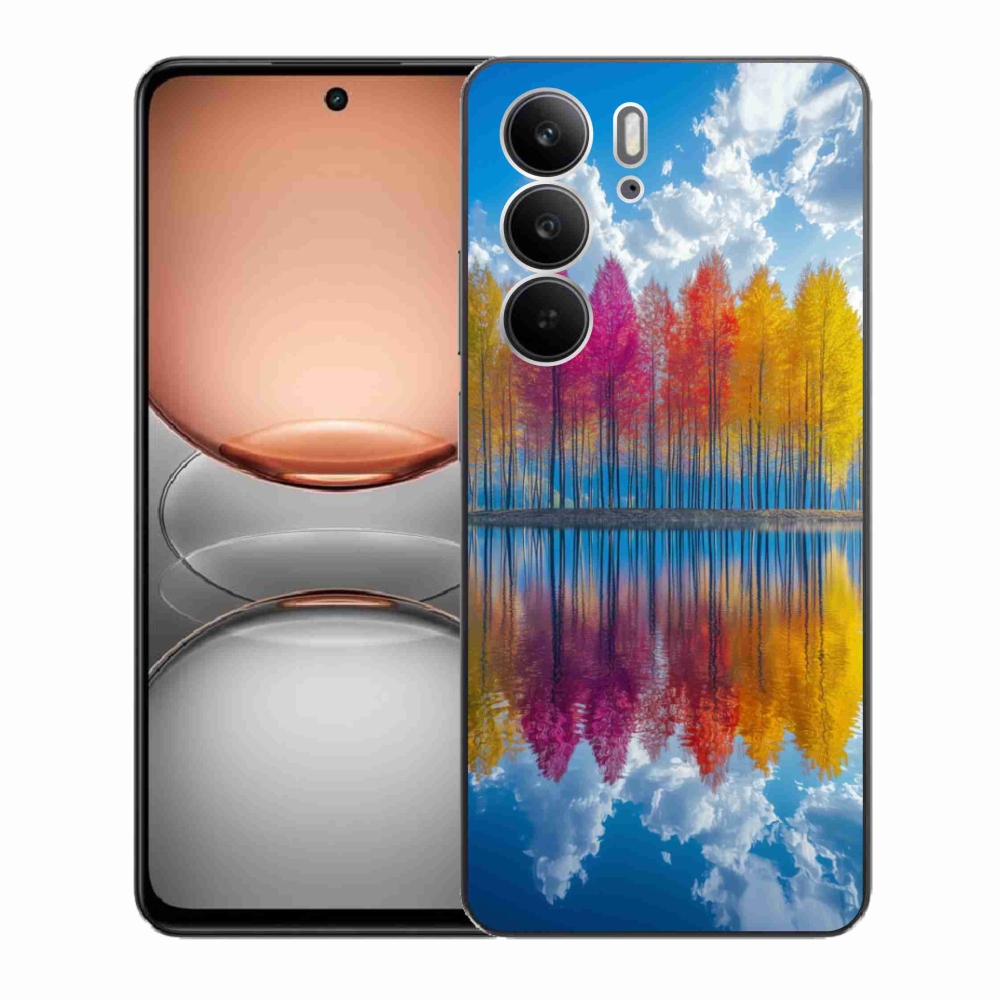 Gélový kryt mmCase na Realme C75 - farebné stromy