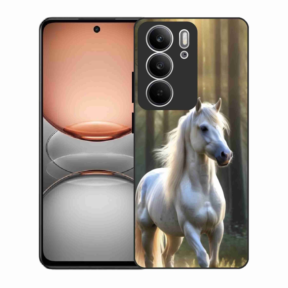 Gélový kryt mmCase na Realme C75 - biely kôň 3