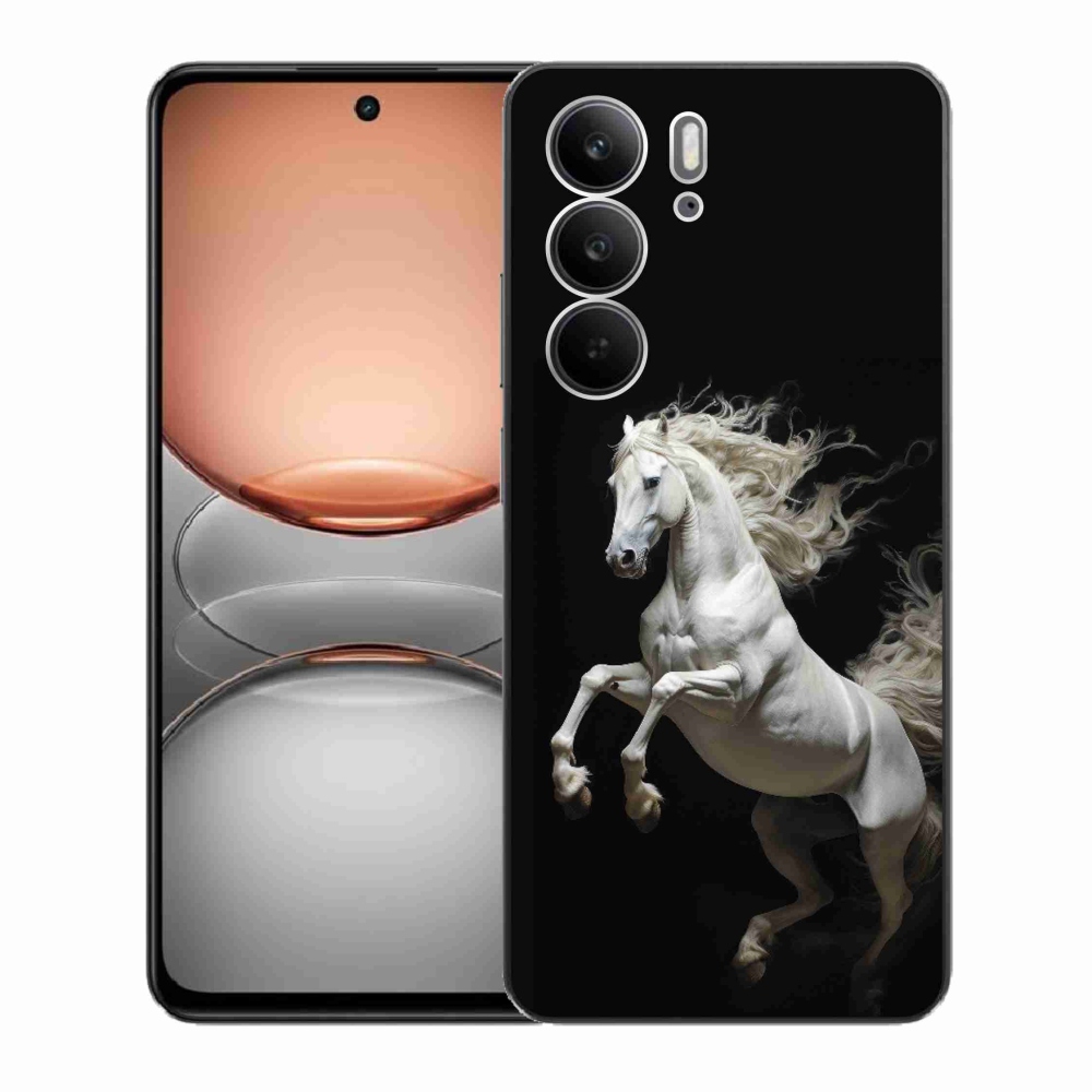 Gélový kryt mmCase na Realme C75 - biely kôň 4