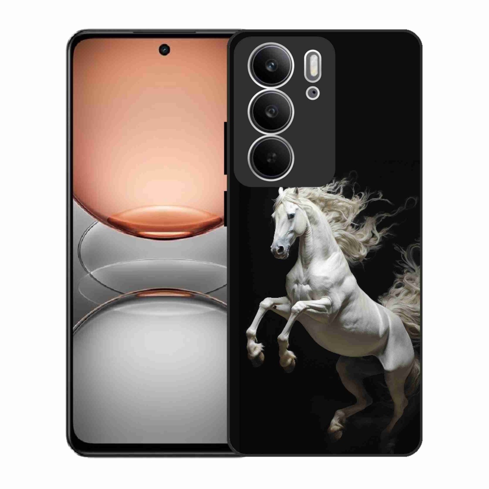 Gélový kryt mmCase na Realme C75 - biely kôň 4