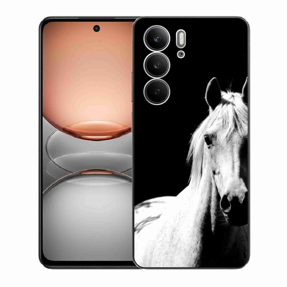 Gélový kryt mmCase na Realme C75 - biely kôň 5