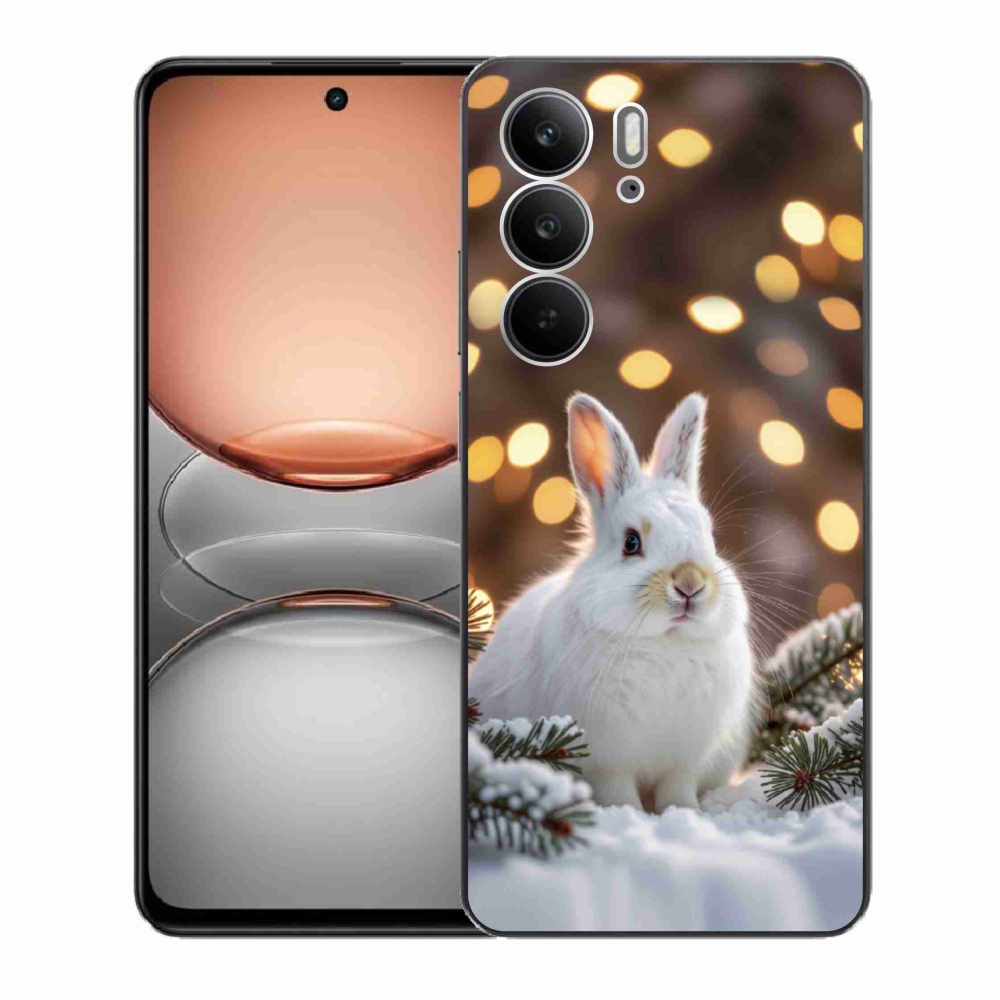 Gélový kryt mmCase na Realme C75 - biely zajac