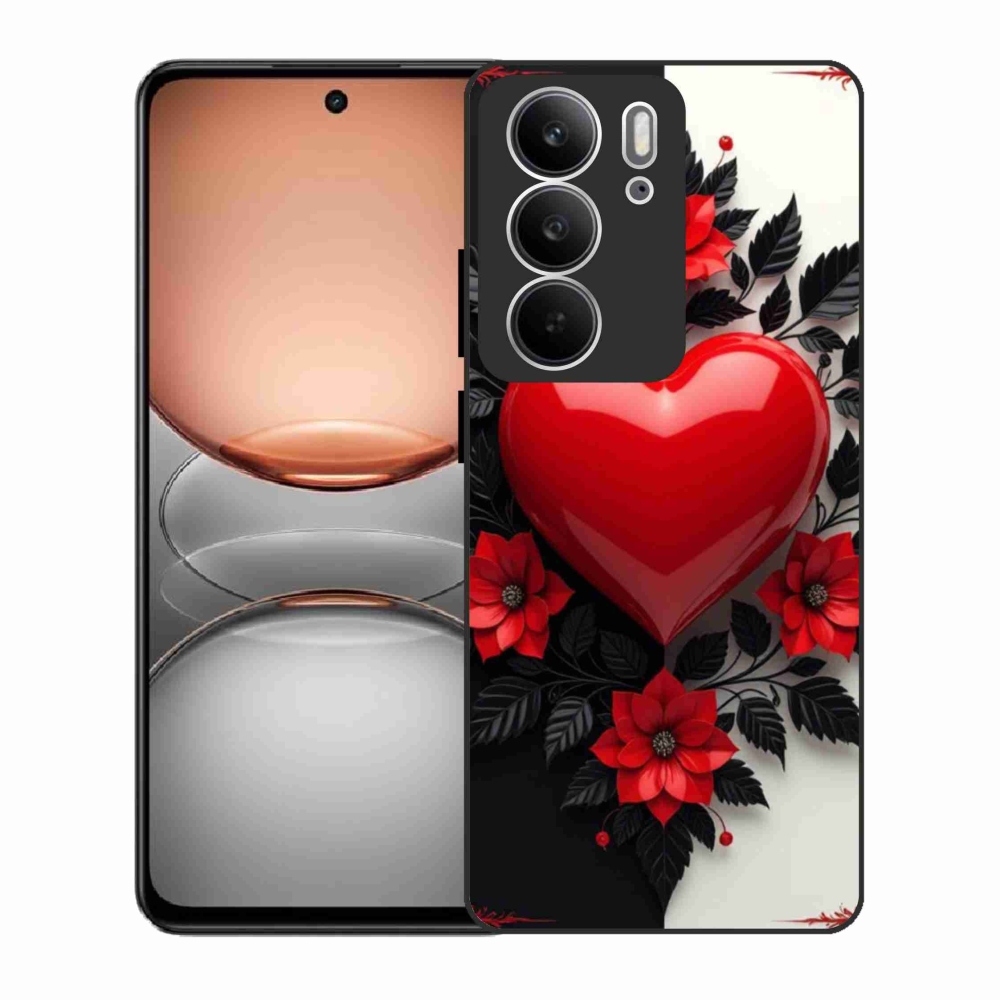 Gélový kryt mmCase na Realme C75 - červené srdce