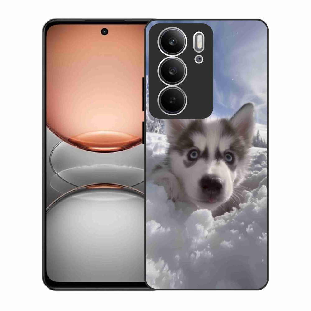 Gélový kryt mmCase na Realme C75 - husky v snehu