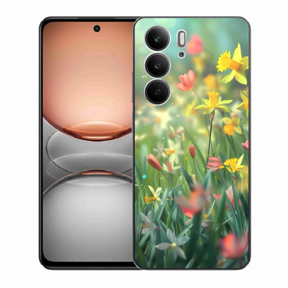 Gélový kryt mmCase na Realme C75 - jarné kvety