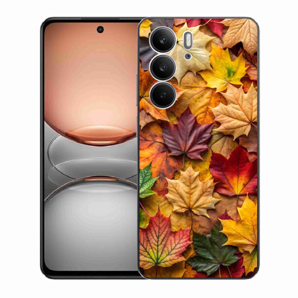 Gélový kryt mmCase na Realme C75 - javorové listy 2