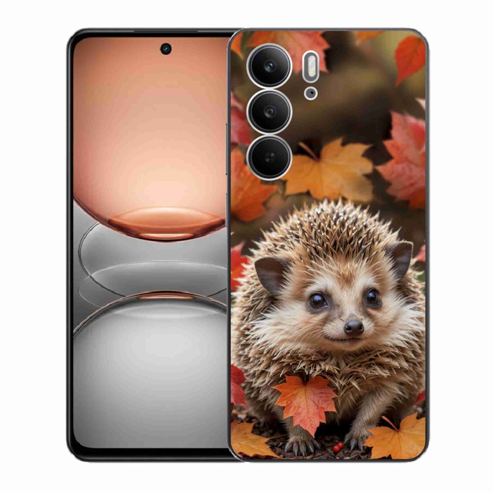 Gélový kryt mmCase na Realme C75 - ježko v lístia