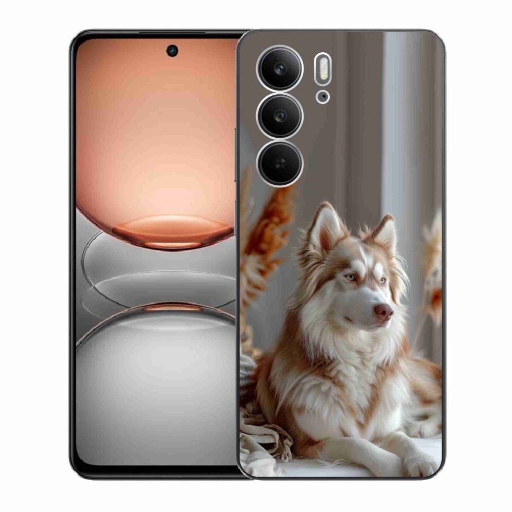 Gélový kryt mmCase na Realme C75 - pokojný sibírsky husky