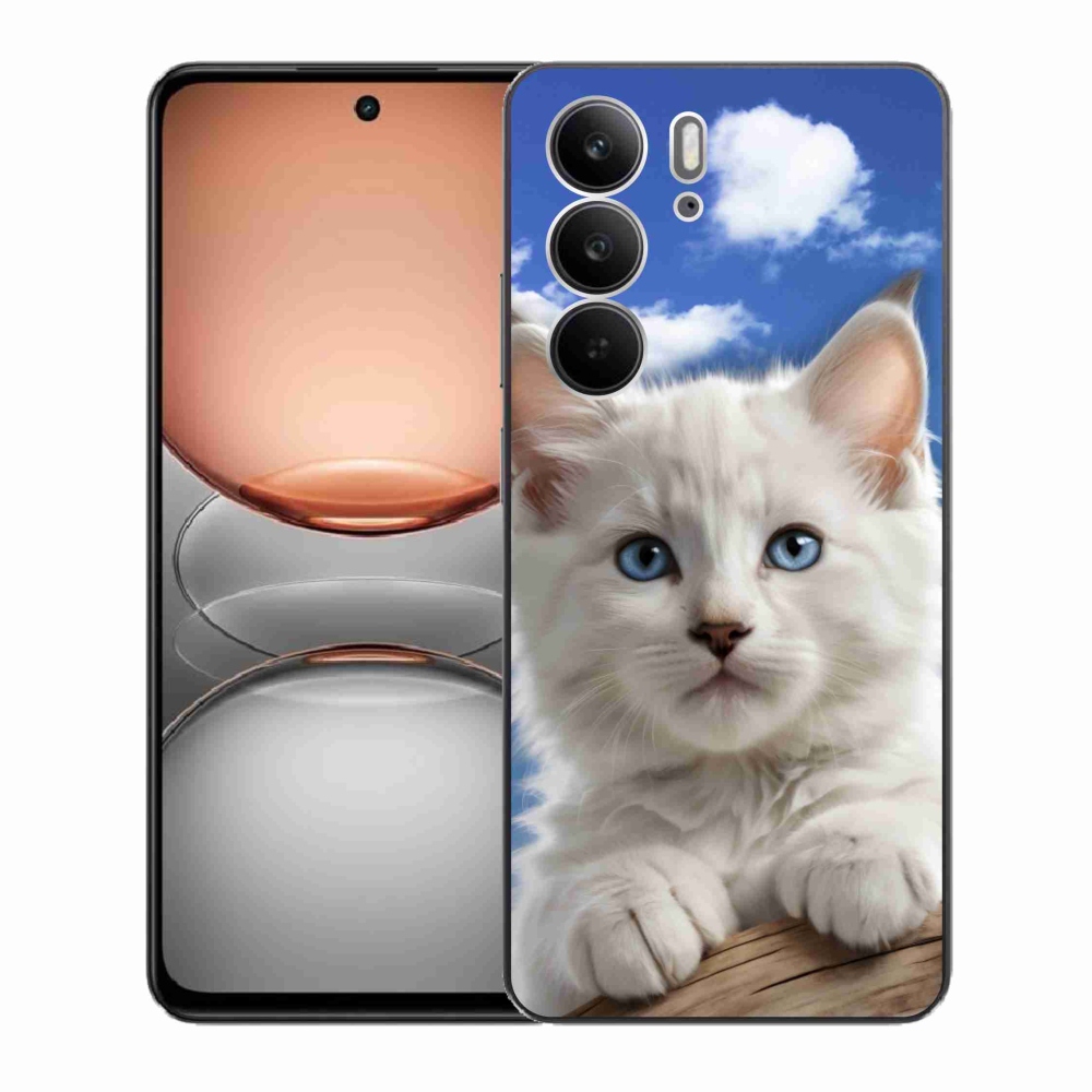 Gélový kryt mmCase na Realme C75 - mačiatko a oblaky