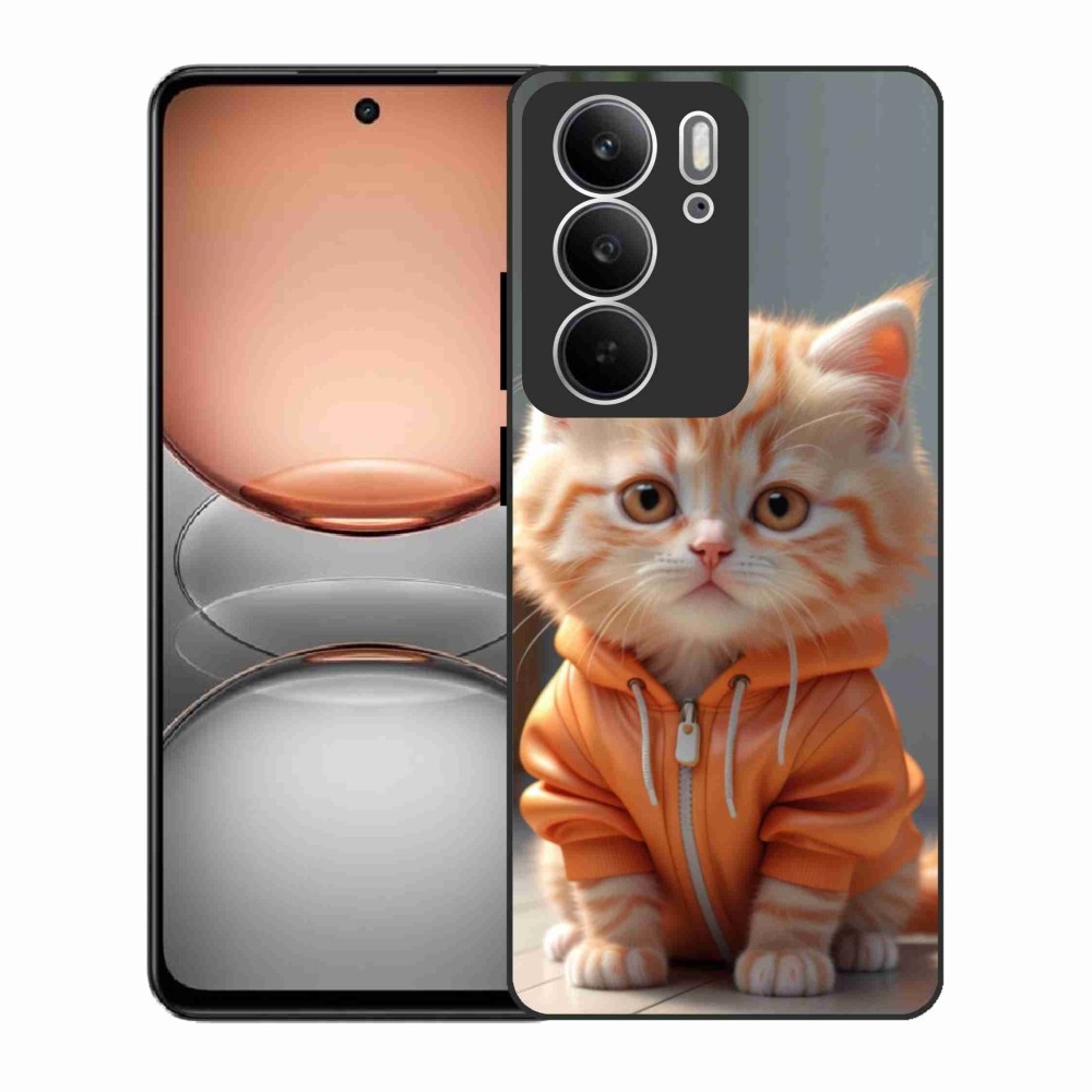 Gélový kryt mmCase na Realme C75 - mačiatko v mikine