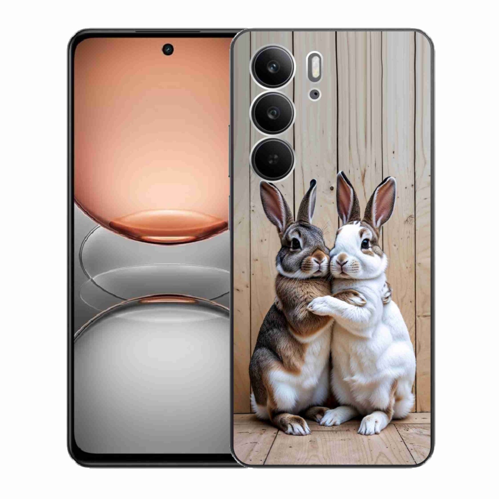 Gélový kryt mmCase na Realme C75 - králičie pár