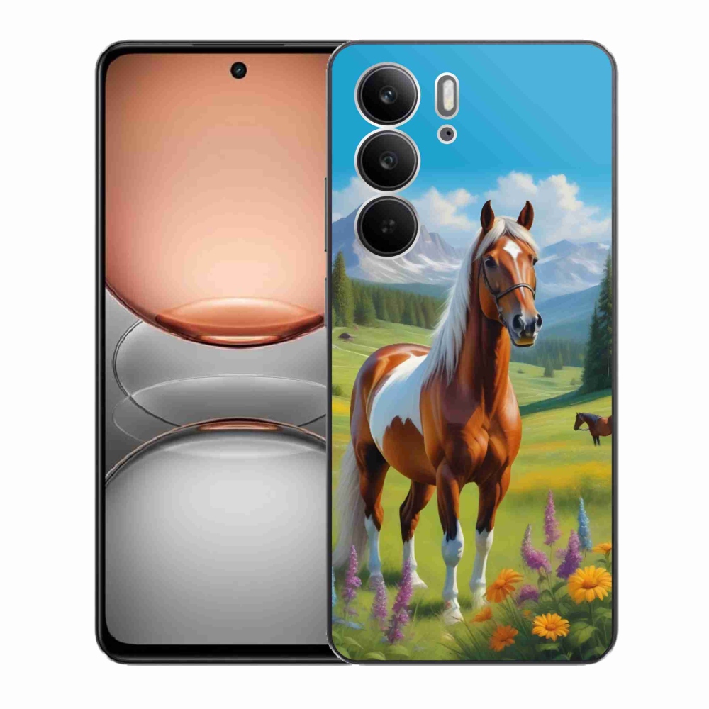 Gélový kryt mmCase na Realme C75 - kôň na lúke