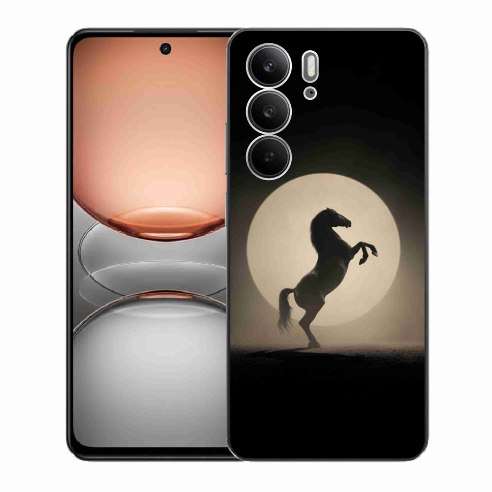 Gélový kryt mmCase na Realme C75 - kôň v siluete