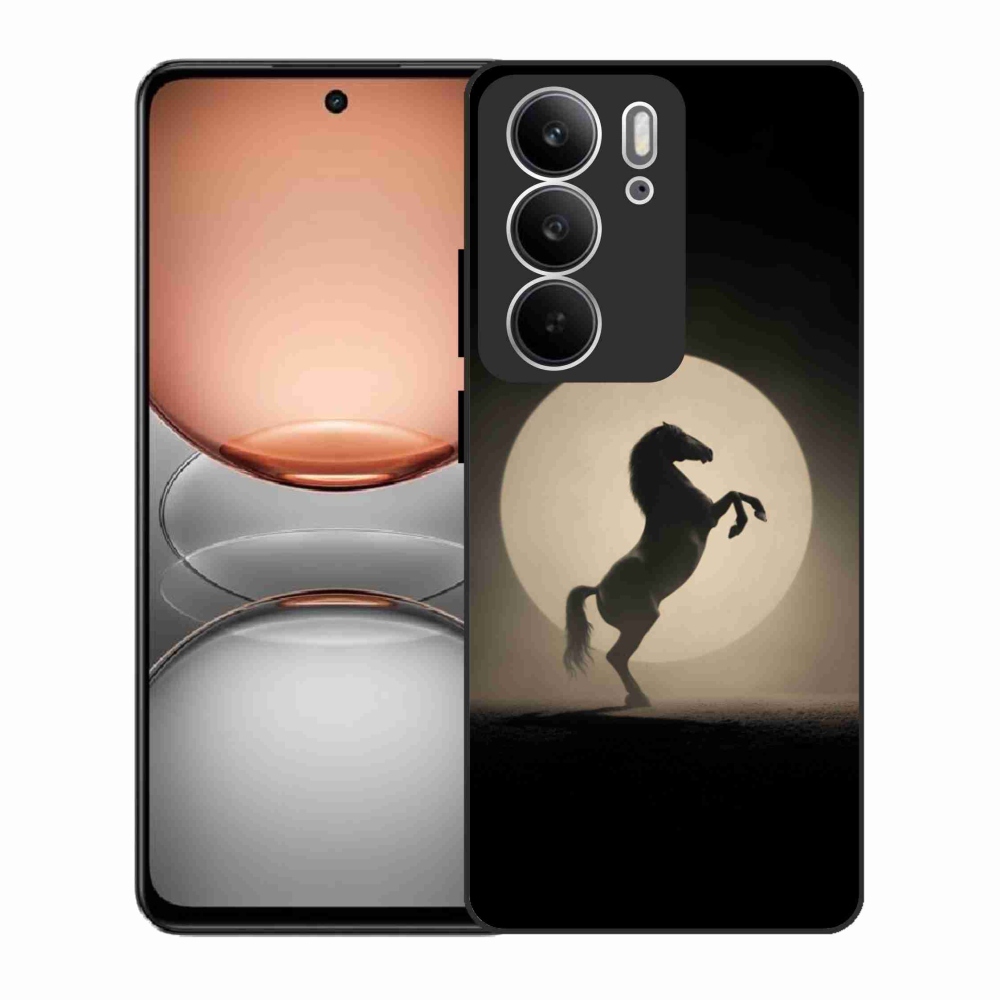 Gélový kryt mmCase na Realme C75 - kôň v siluete