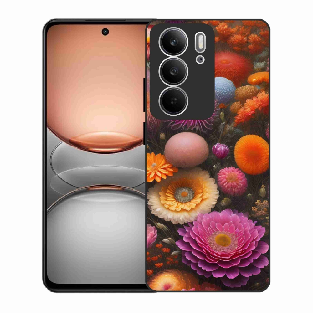 Gélový kryt mmCase na Realme C75 - kvetinová kompozícia