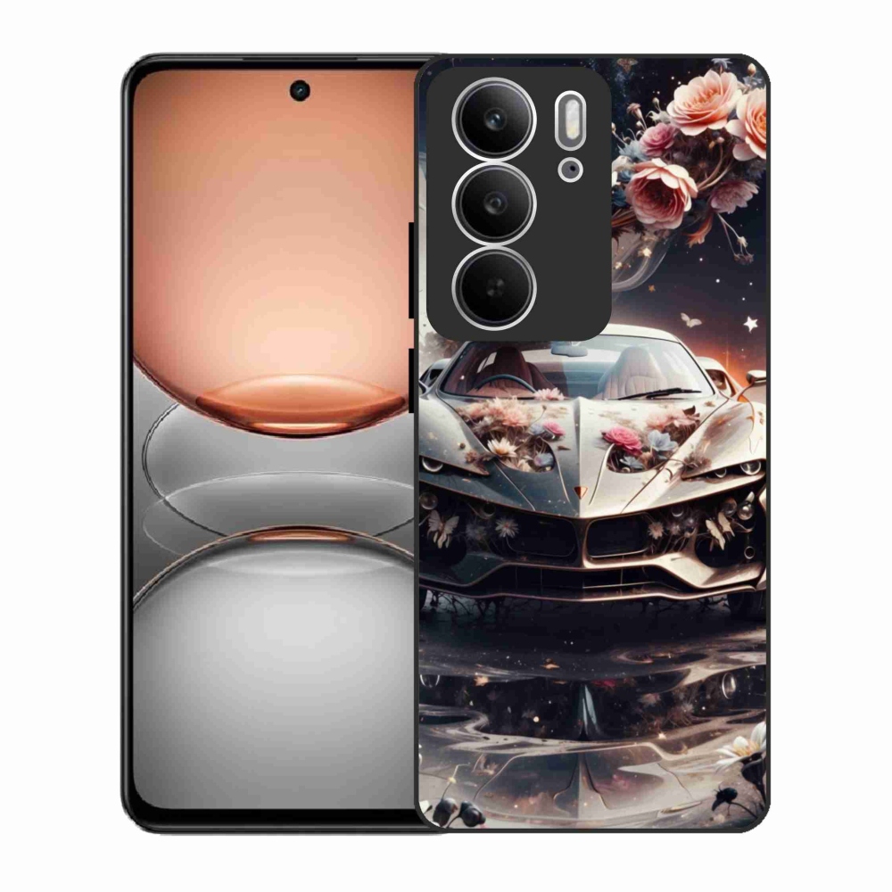 Gélový kryt mmCase na Realme C75 - kvetinové športové vozidlo