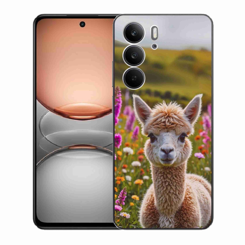 Gélový kryt mmCase na Realme C75 - lama na lúke