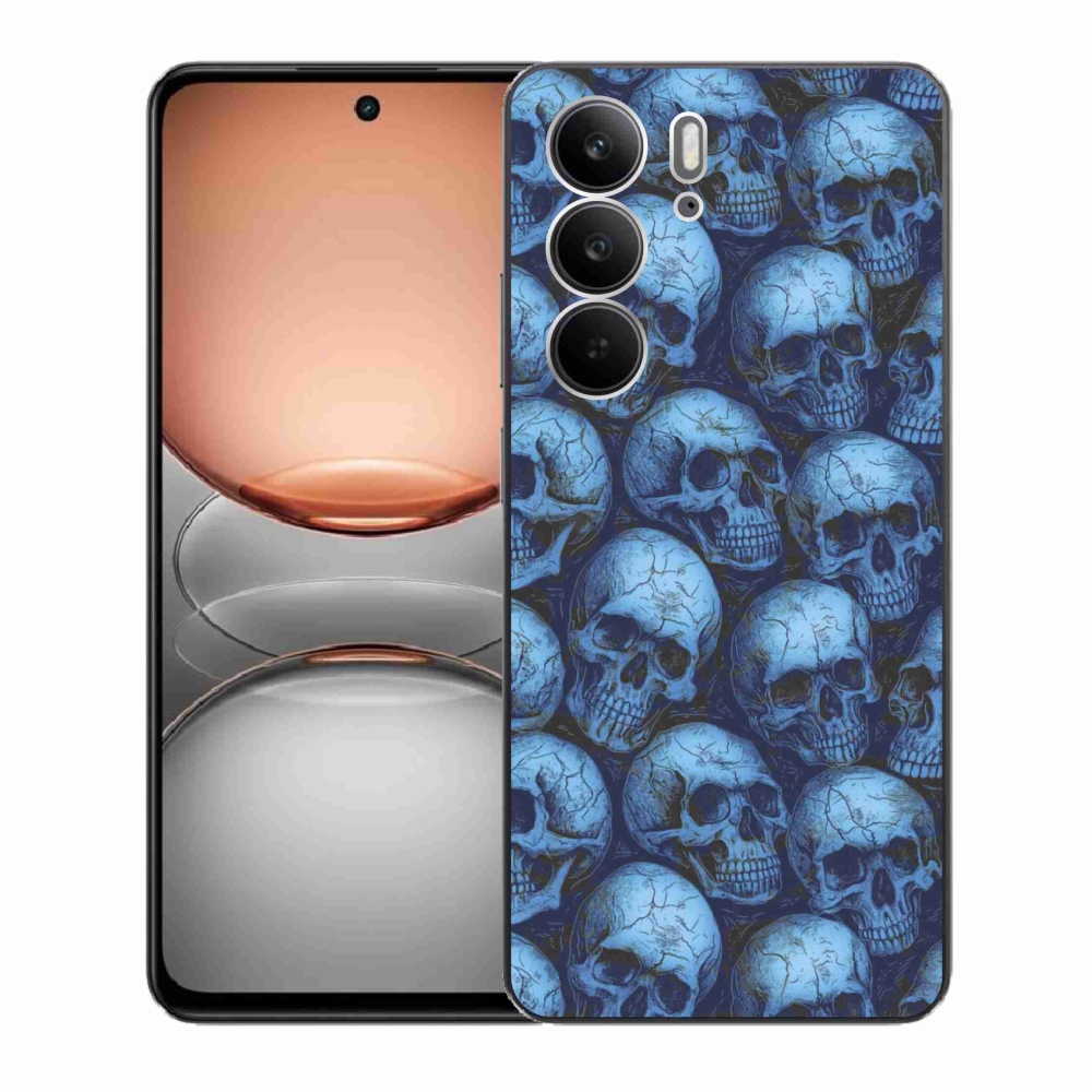 Gélový kryt mmCase na Realme C75 - lebky