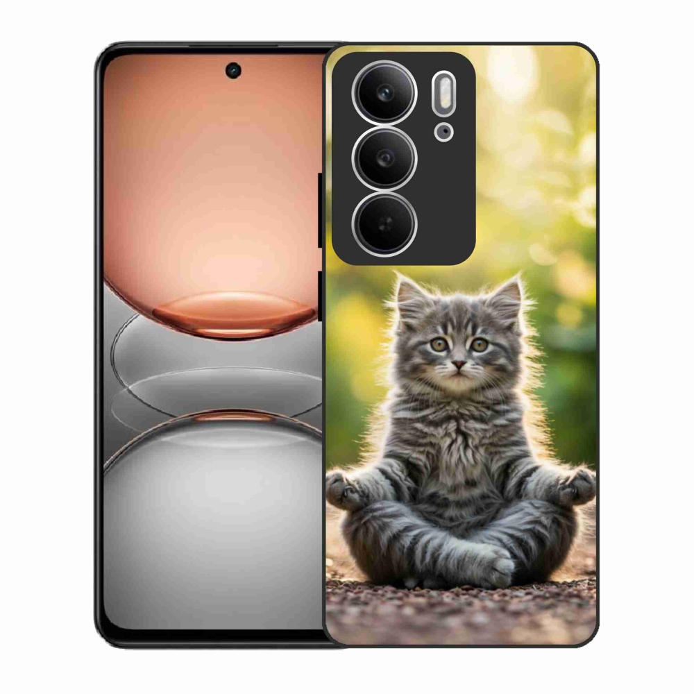 Gélový kryt mmCase na Realme C75 - meditujúce mačiatko