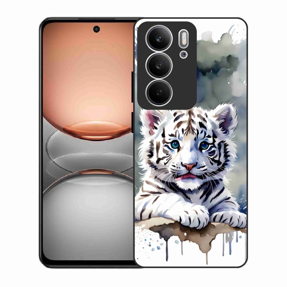 Gélový kryt mmCase na Realme C75 - mláďa bieleho tigra