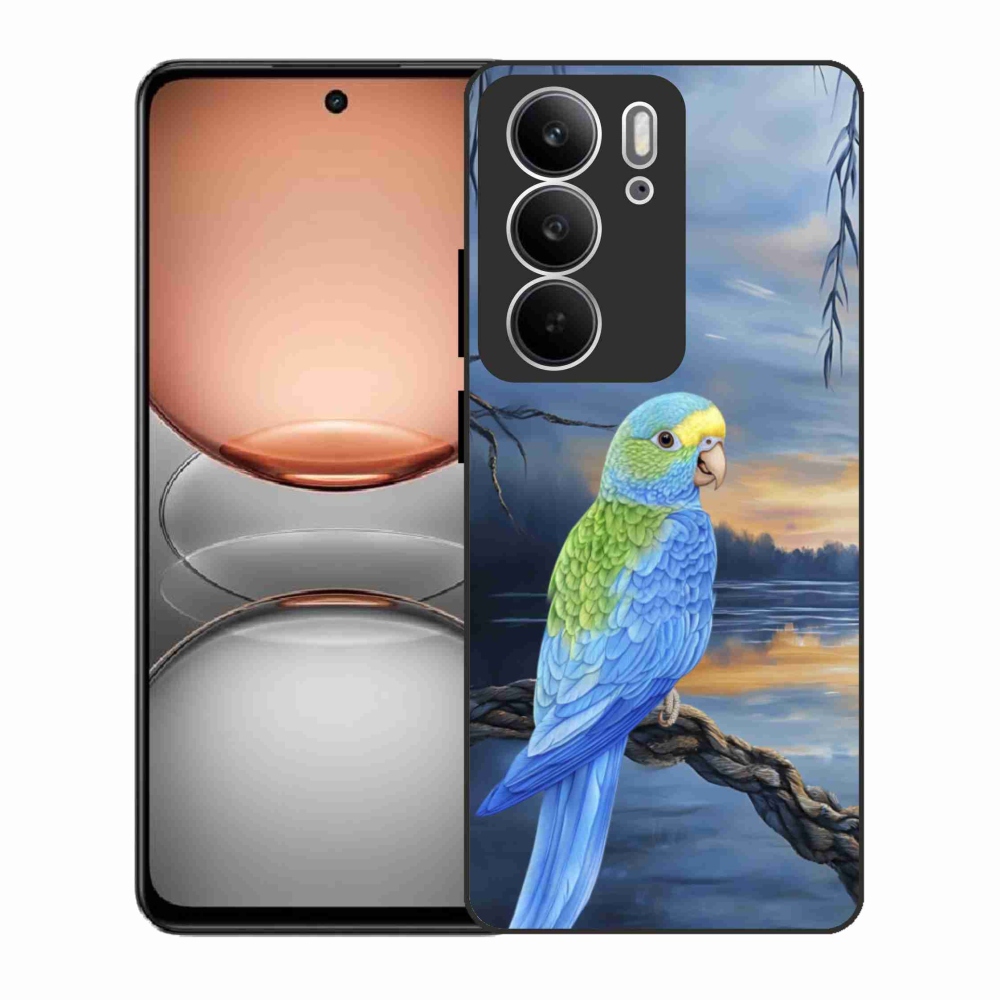 Gélový kryt mmCase na Realme C75 - modrý papagáj