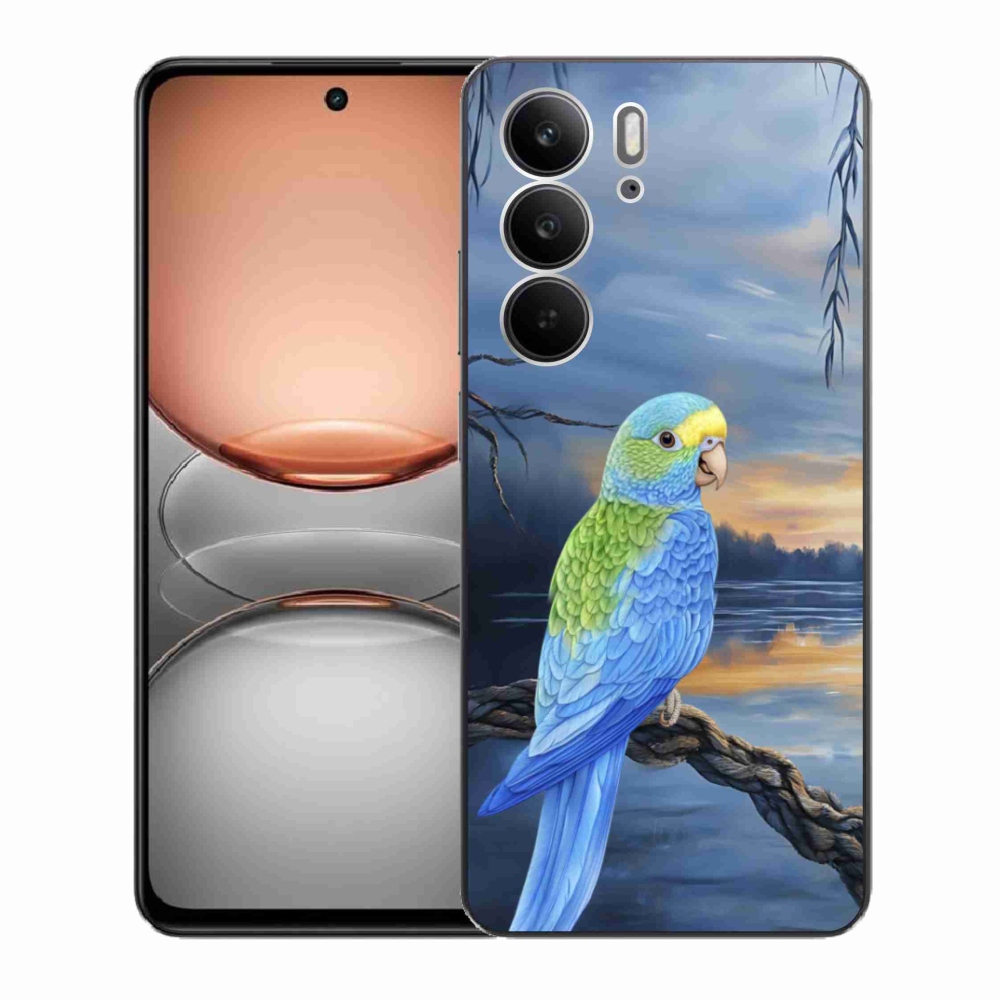Gélový kryt mmCase na Realme C75 - modrý papagáj
