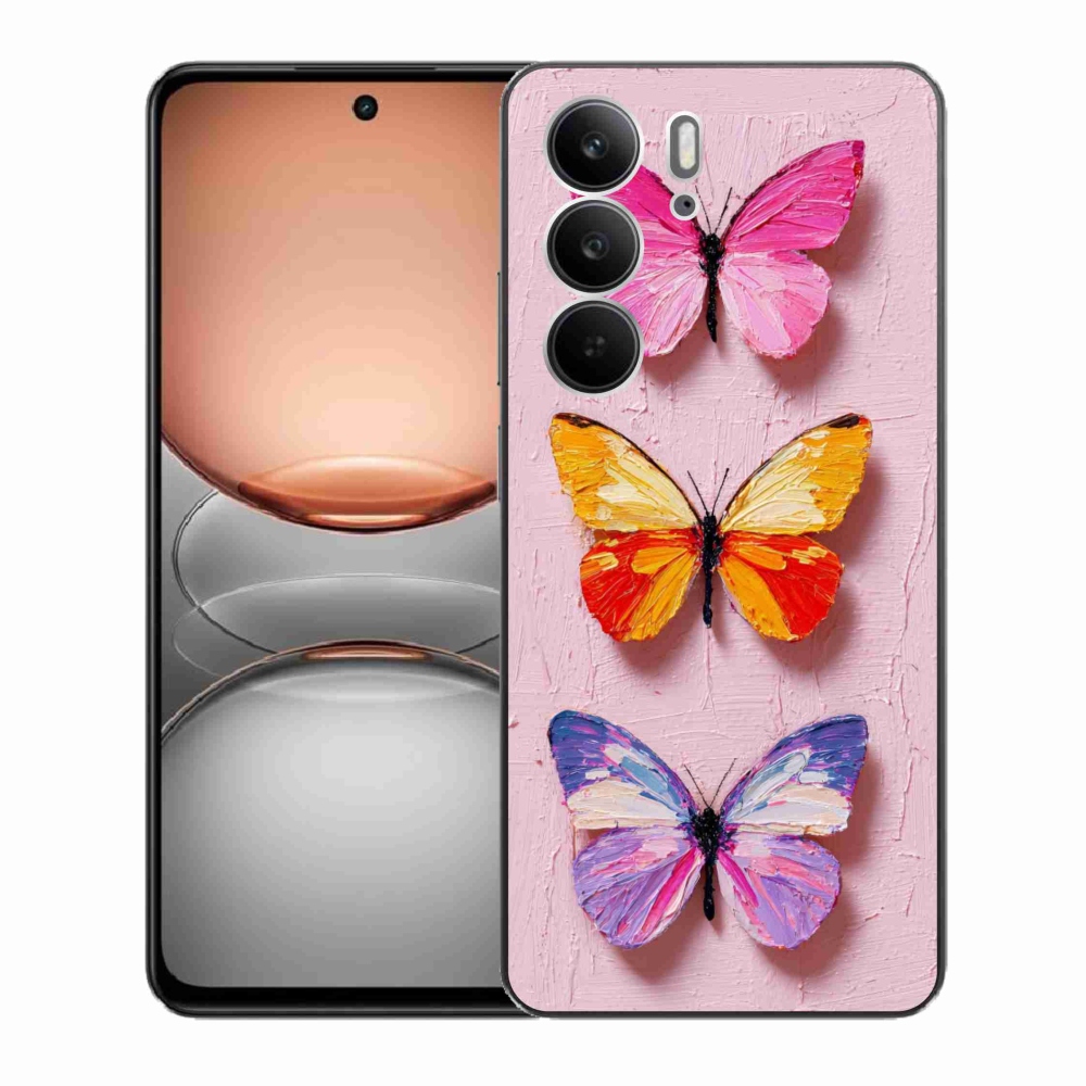 Gélový kryt mmCase na Realme C75 - motýlia trojica