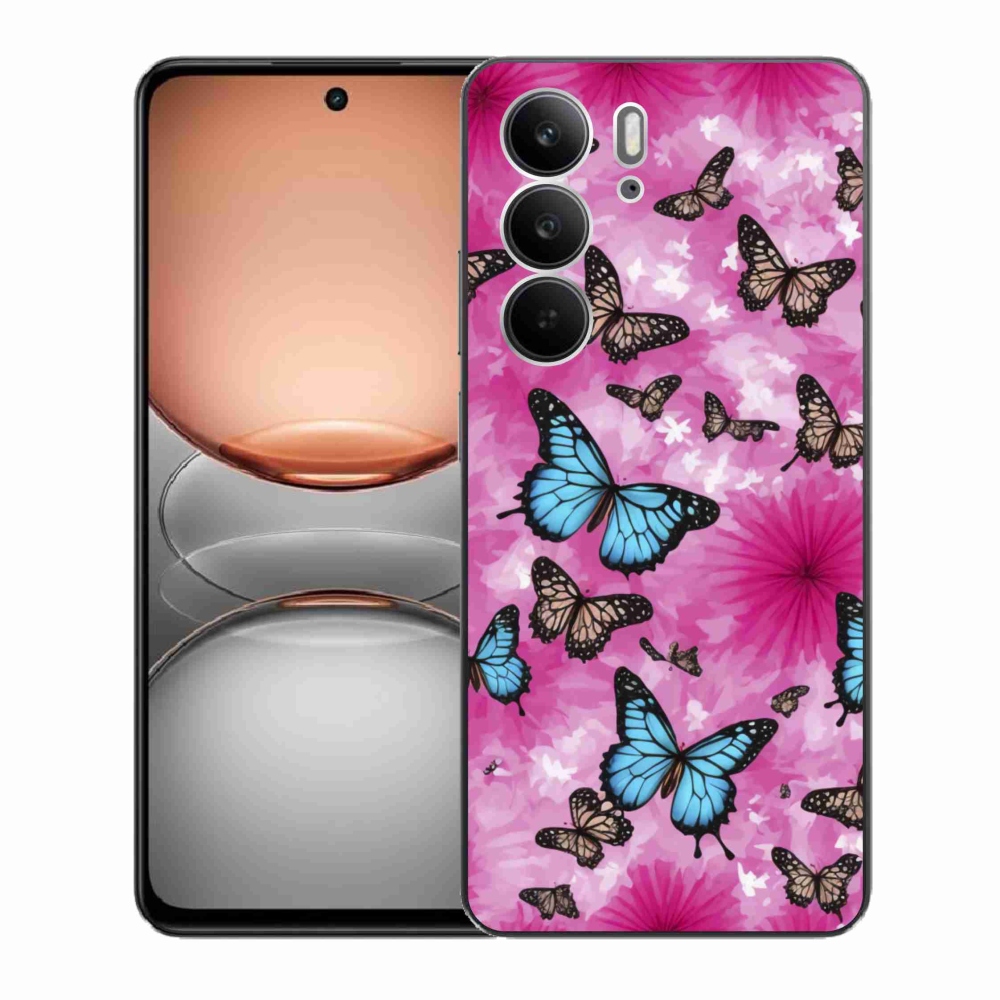 Gélový kryt mmCase na Realme C75 - motýlia záhrada
