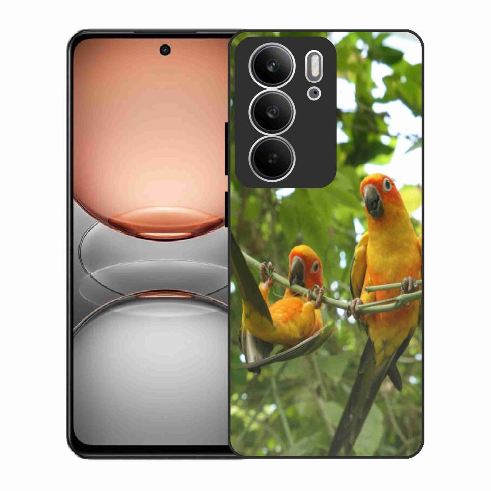 Gélový kryt mmCase na Realme C75 - papagáje aratingy