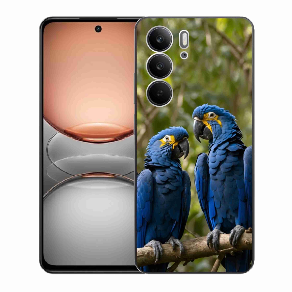 Gélový kryt mmCase na Realme C75 - papagájové duo