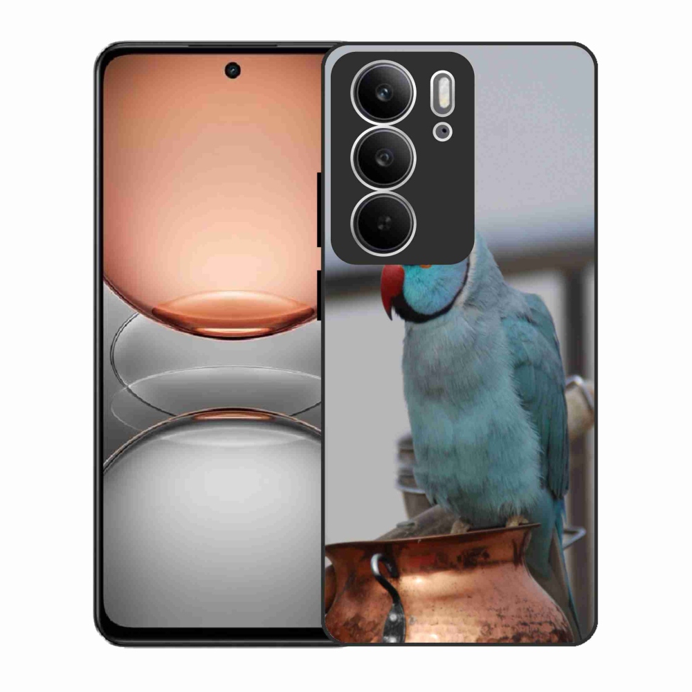 Gélový kryt mmCase na Realme C75 - papagáj alender modrý