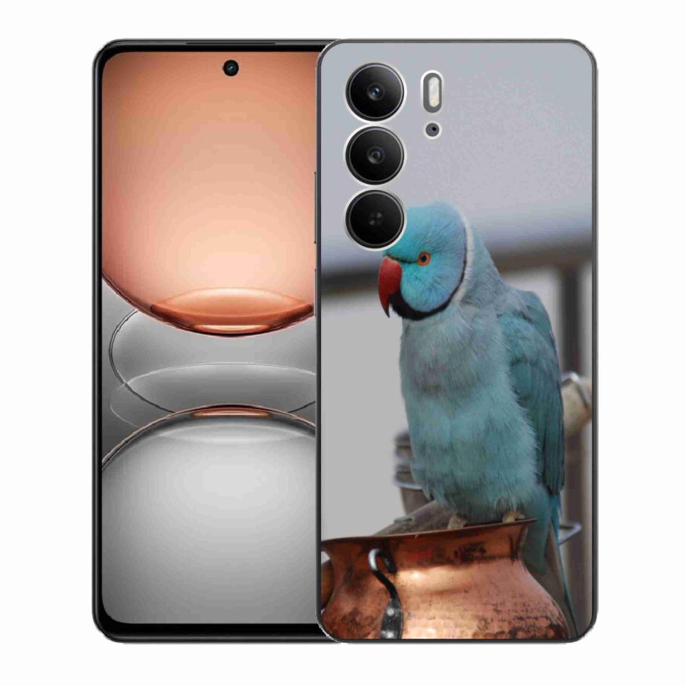 Gélový kryt mmCase na Realme C75 - papagáj alender modrý