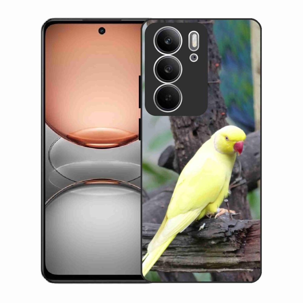 Gélový kryt mmCase na Realme C75 - papagáj alexander žltý