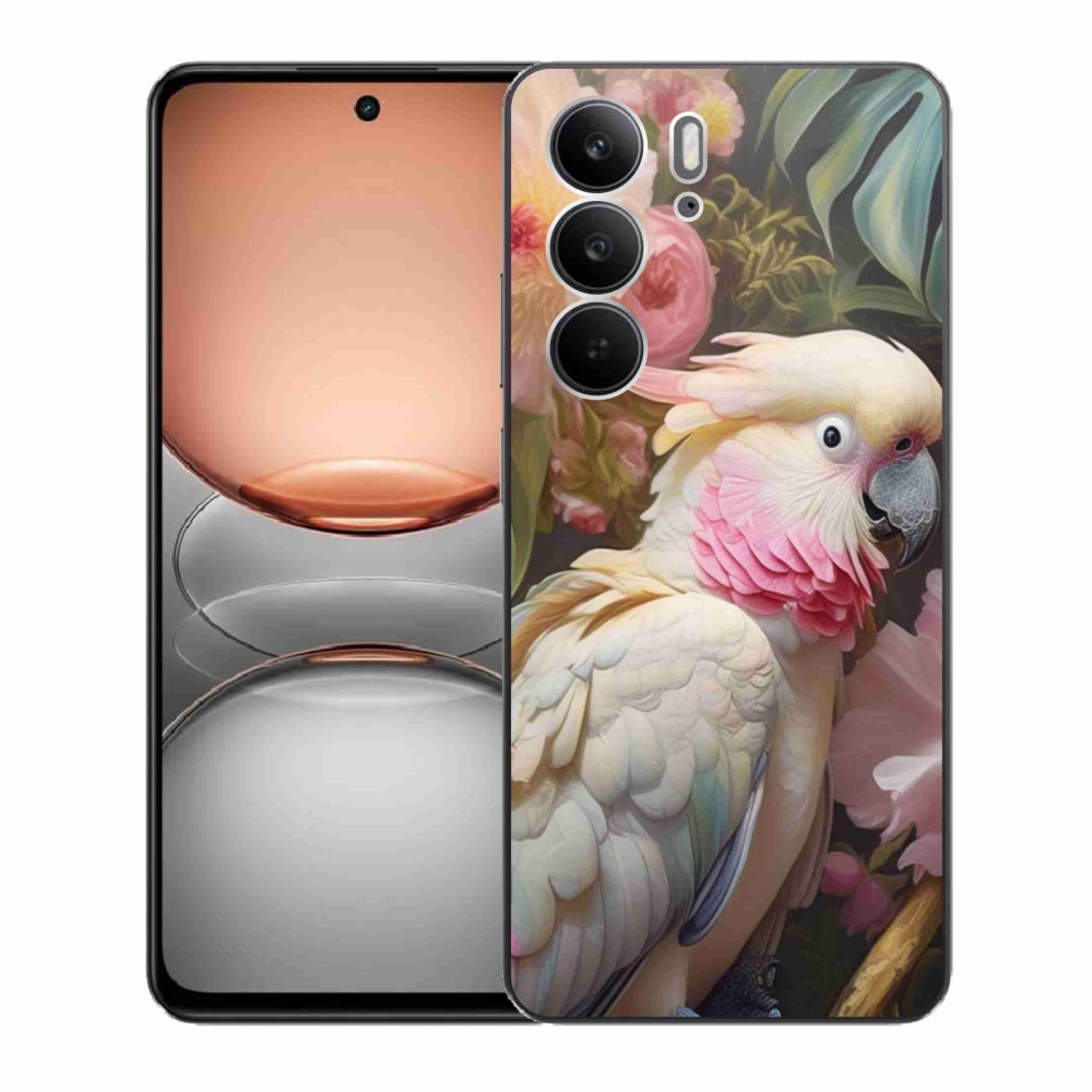 Gélový kryt mmCase na Realme C75 - papagáj kakadu ružový 2