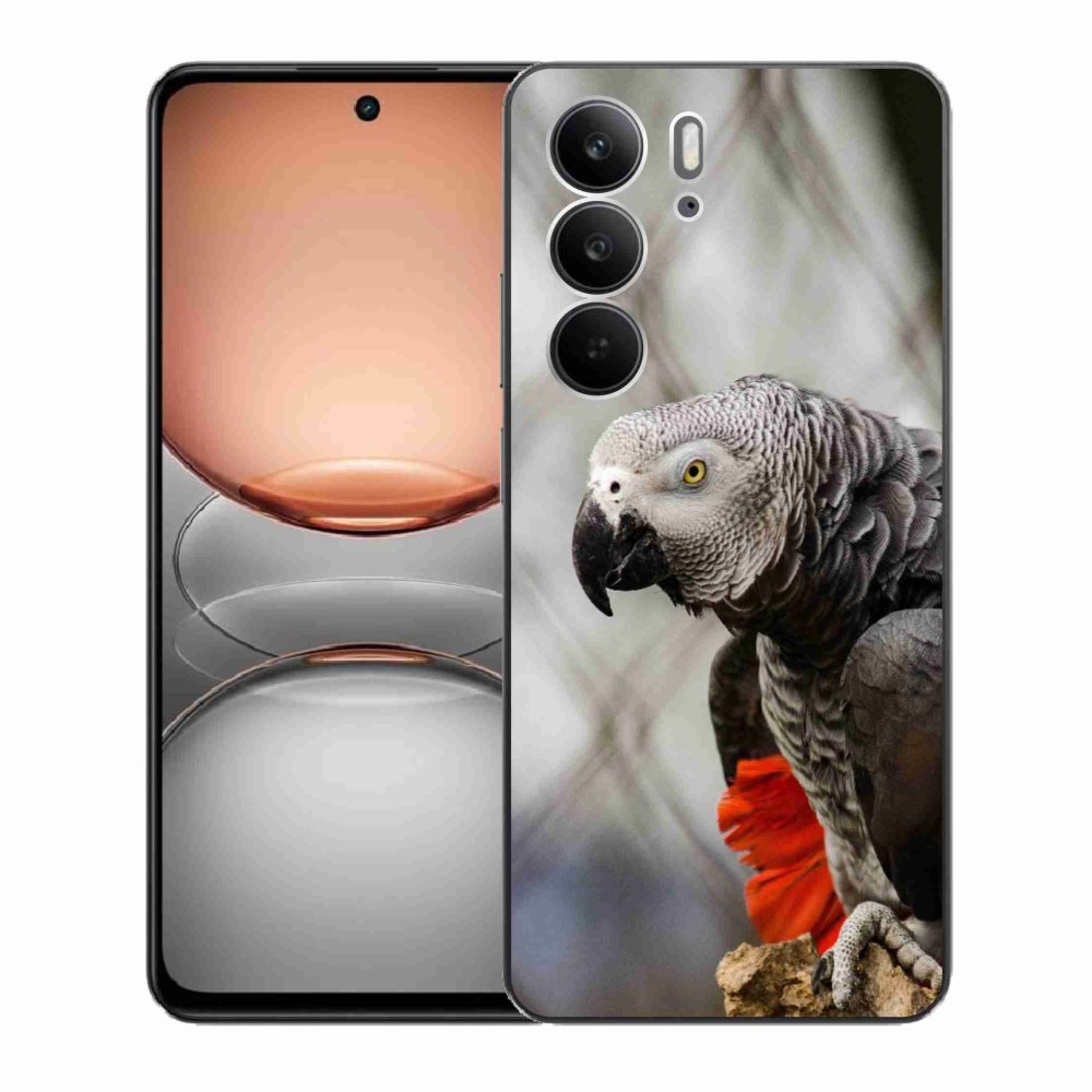 Gélový kryt mmCase na Realme C75 - papagáj žako 3