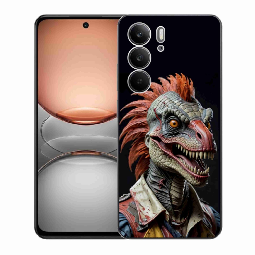 Gélový kryt mmCase na Realme C75 - punk dinosaurus