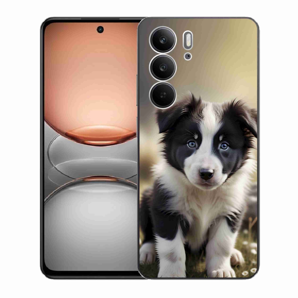 Gélový kryt mmCase na Realme C75 - roztomilá border kólia