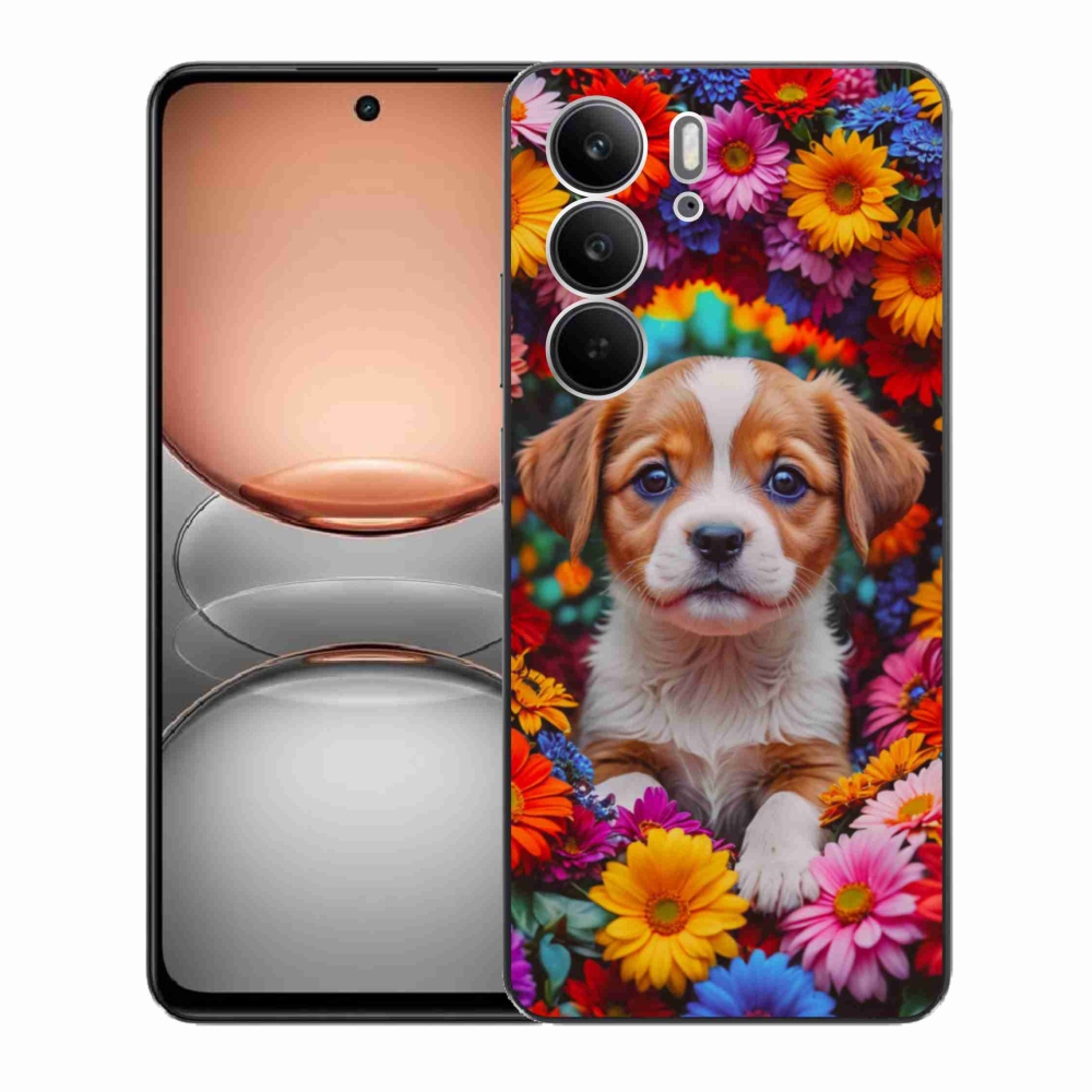 Gélový kryt mmCase na Realme C75 - roztomilé šteňa