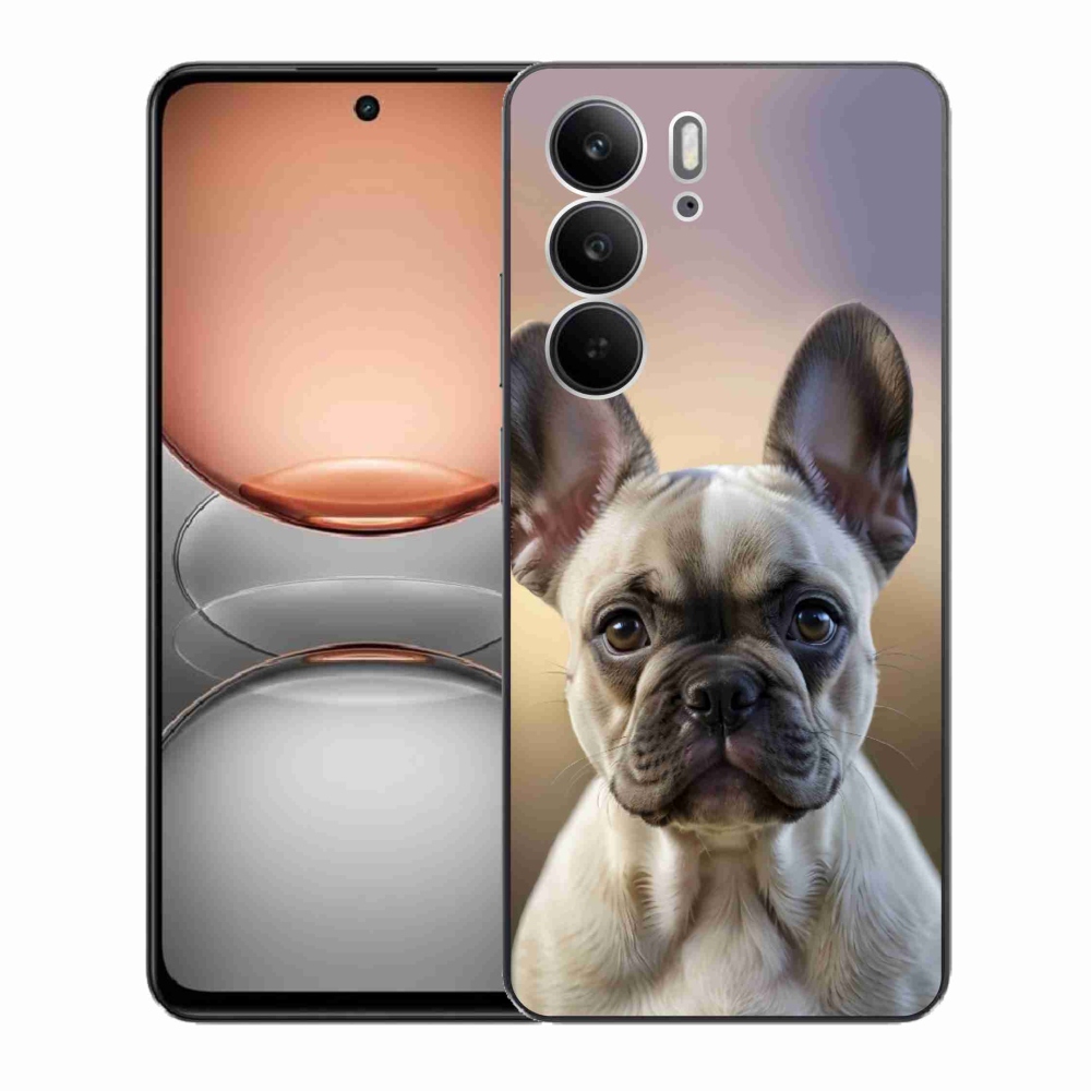 Gélový kryt mmCase na Realme C75 - roztomilý francúzsky buldoček