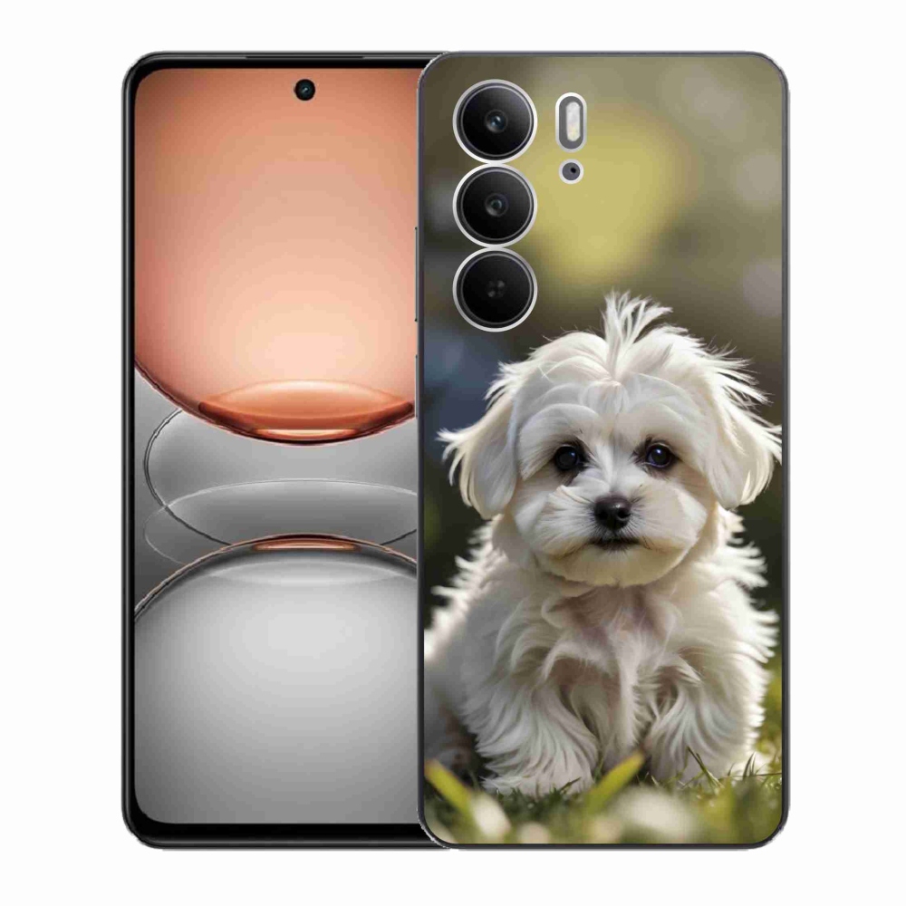 Gélový kryt mmCase na Realme C75 - roztomilý maltézsky psík